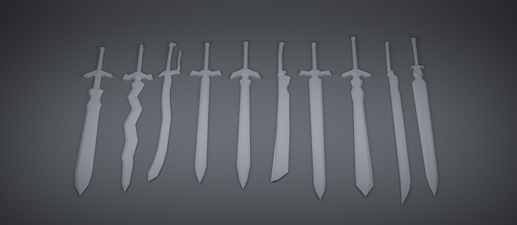 Low Poly Swords preview image 1